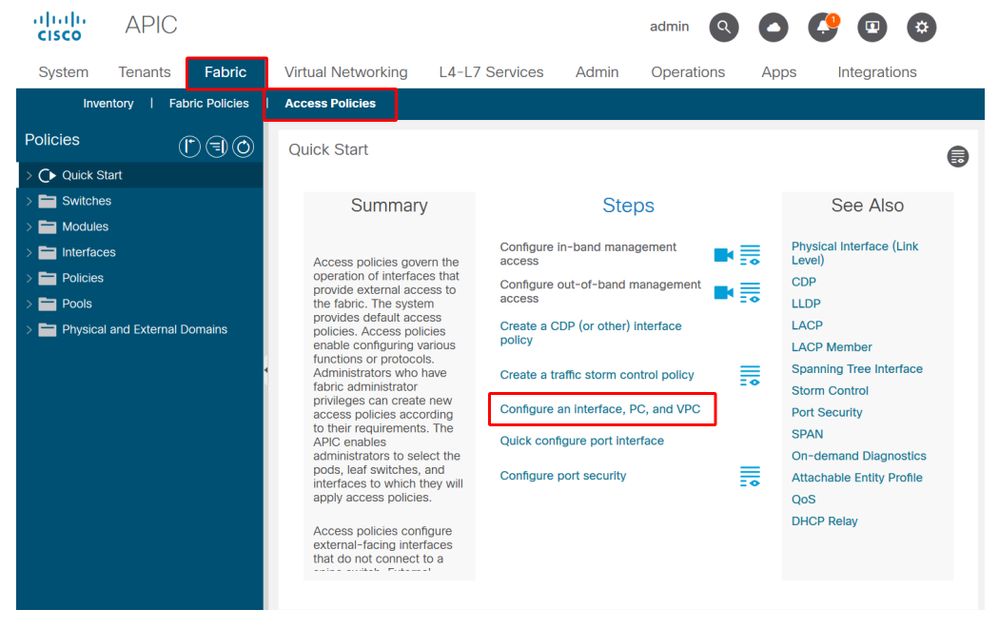 Configure an Interface, PC and VPC Quick Start