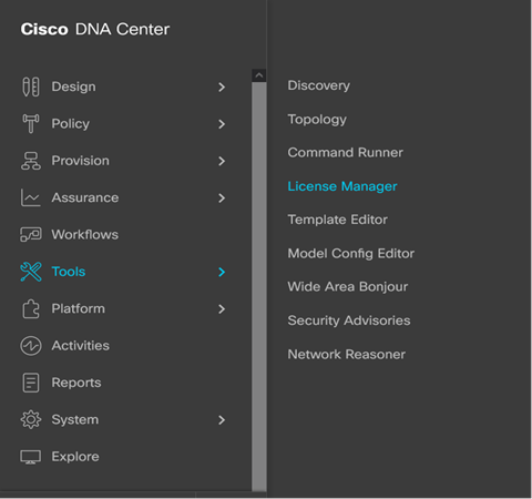 License Manager in Cisco DNA Center