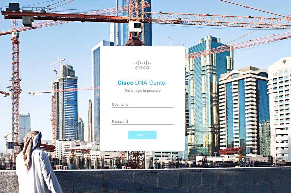 Cisco DNA Center Login Page