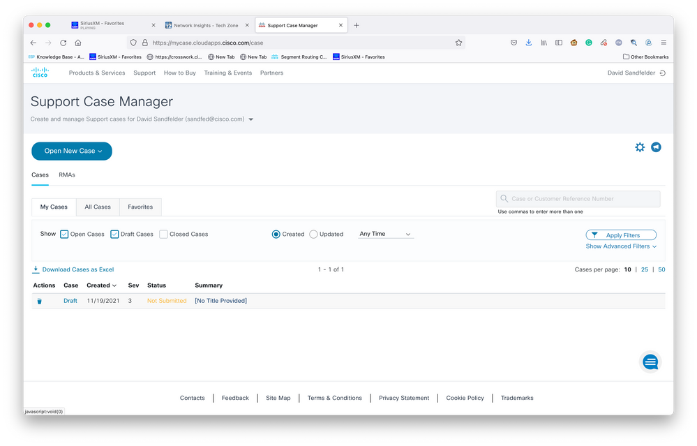 Access Existing Cases