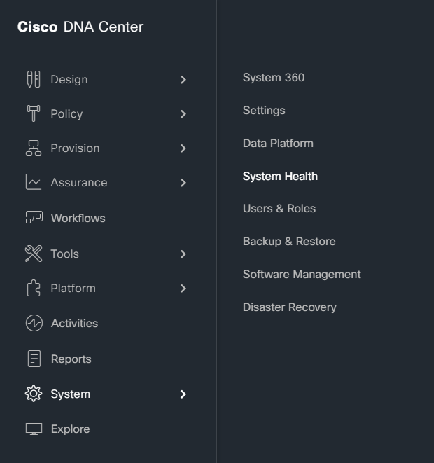 Choose System Health