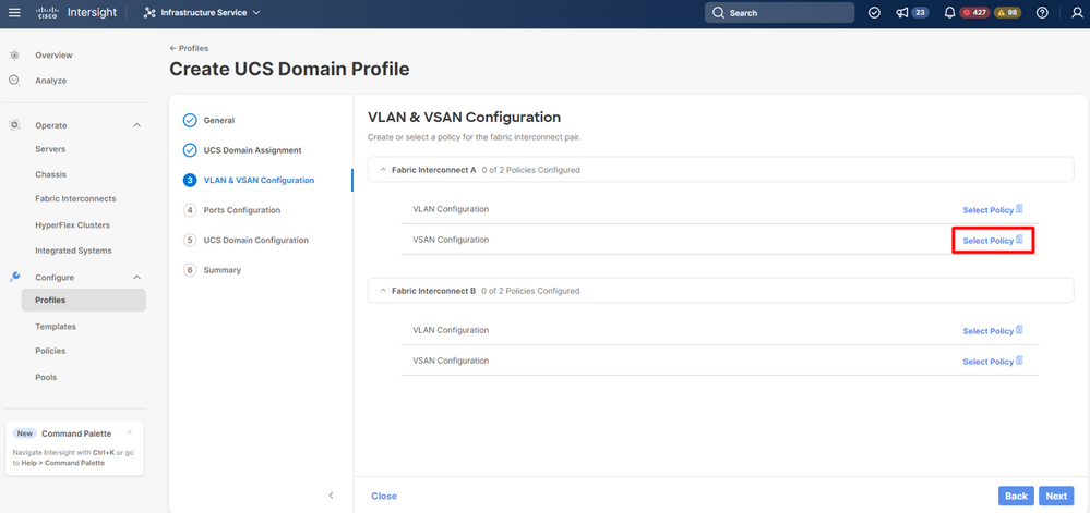 Select vsan policy