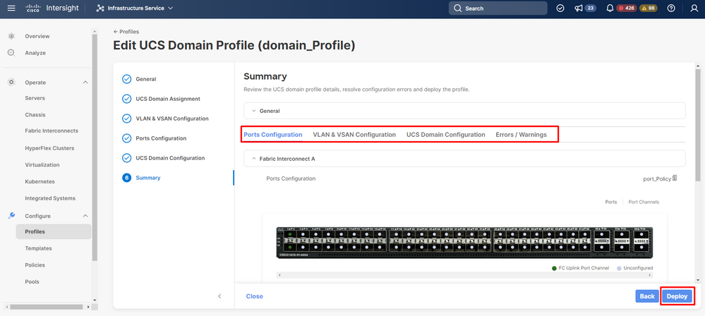 Deploy UCS Domain Profile