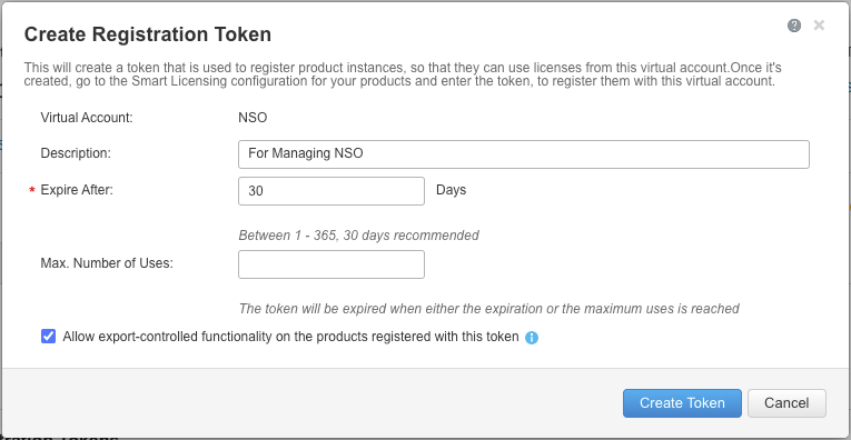 Create Registration Token