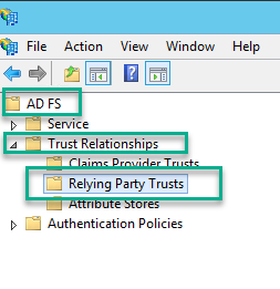 ADFS relying party trusts
