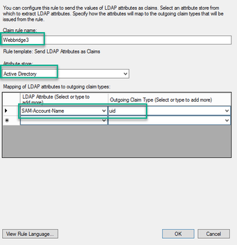 Add claim rule