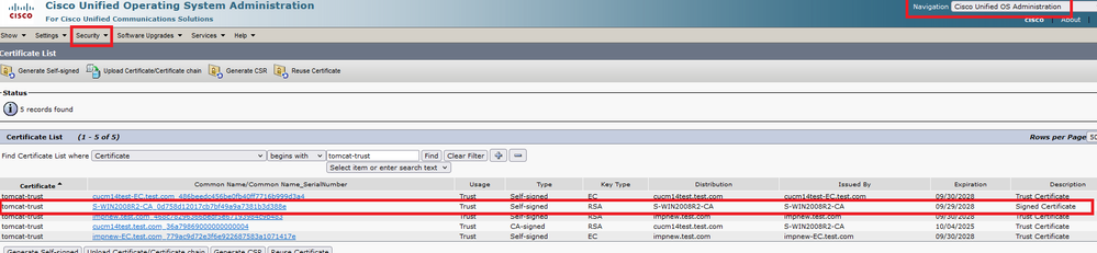 Root Certificate of Tomcat