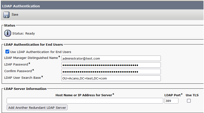 CUCM LDAP Configuration 3