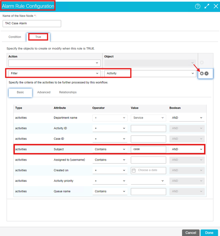 Konfigurieren des Alarm-Workflows