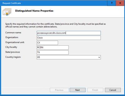 IIS Common Name and Details