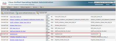 Locating Primary Server Certificates in Tomcat-Trust Folder