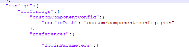 Modifiche alla configurazione dei componenti personalizzati in Template.json