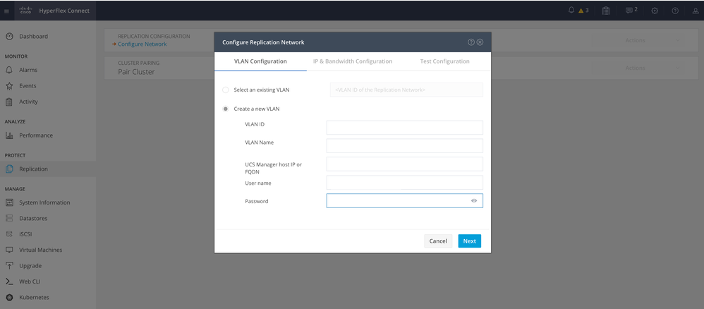 Configure Replication Network