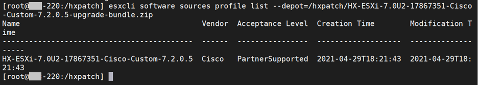 ESXi 7.0 Profile List