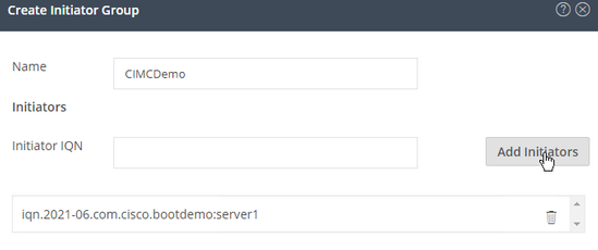 Configure Hyperflex for iSCSI - Create Initiator Group