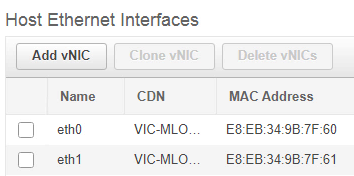 Configure CIMC - Existing Host Ethernet Interfaces