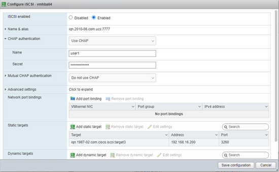 Boot from iscsi Target with MPIO - Configure iscsi to use chap