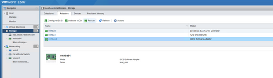 Troubleshoot MPIO - rescan iscsi storage adapter in vsphere