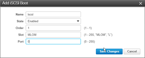 Configure CIMC - Configure the iscsi boot