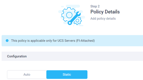 Configure IMM - Choose static in iscsi boot policy