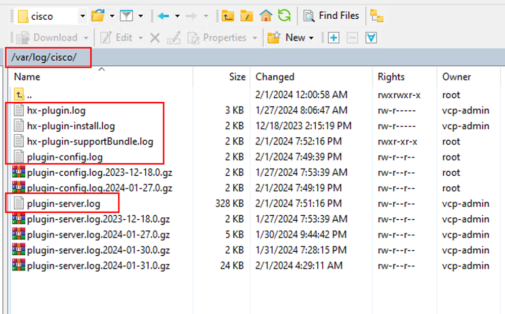 Local dos logs da Cisco