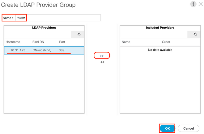 LDAP UCS set up GUI