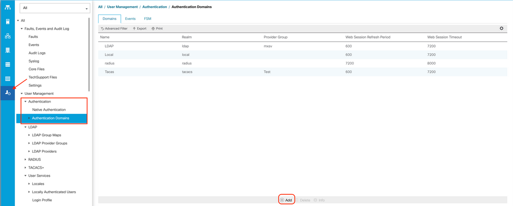 LDAP UCS set up GUI