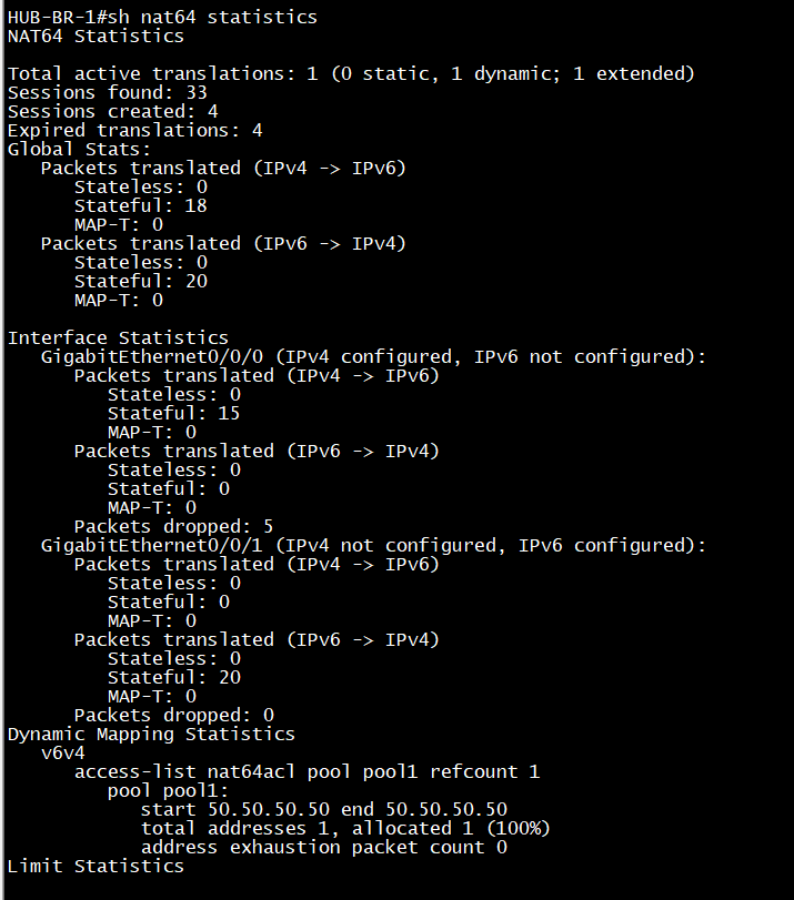 Verify NAT Details - Statistics