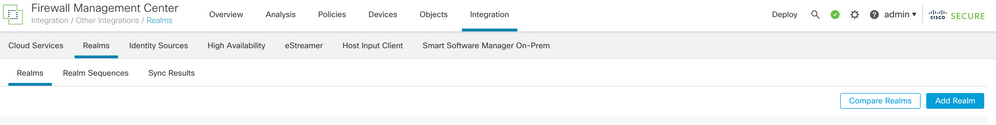 REALM / LDAP Server Configuration