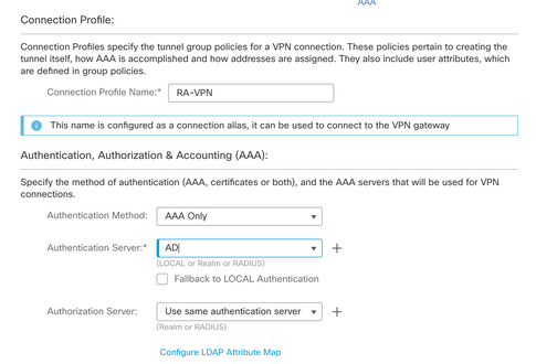 Remote Access VPN Policy Wizard