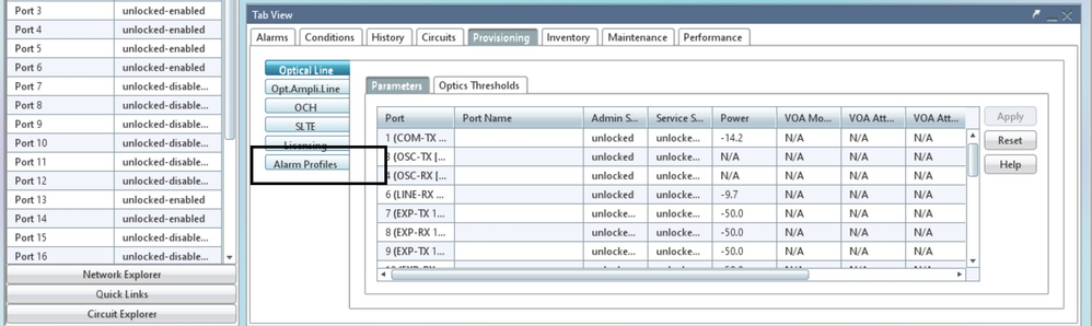 Alarm Profiles