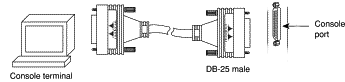 DB-25 DCE, DB-25 man, consolepoort