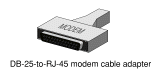 RJ45-to-DB-25 adapter