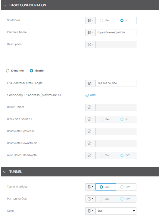 Configuratie op cEdge-01