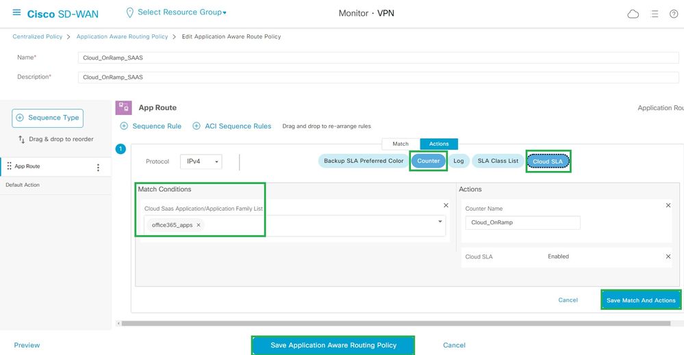 Application Aware Route Policy