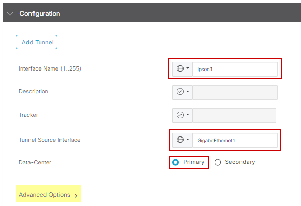 IPsec Interface Config