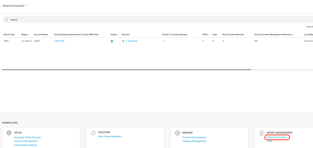 Klik op Cloudconnectiviteit