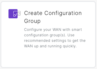 Workflow Créer un groupe de configuration