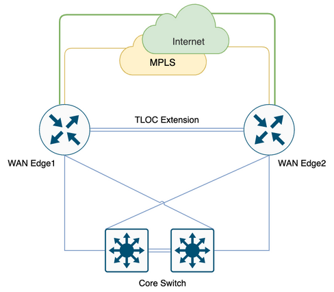 SD-WAN Branch with both internet and Multiprotocol Label Switching (MPLS) Circuit