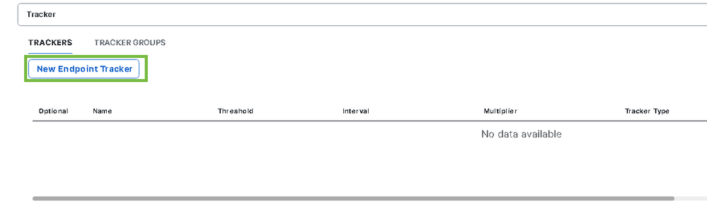 Select New Endpoint Tracker