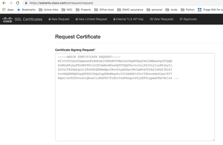 Request Certificate