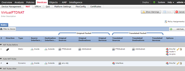 Cisco Firepower VPN Configuration - Configure NAT exemption - Final rule in NAT list