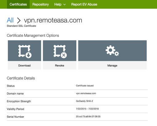 Certificate Management Options