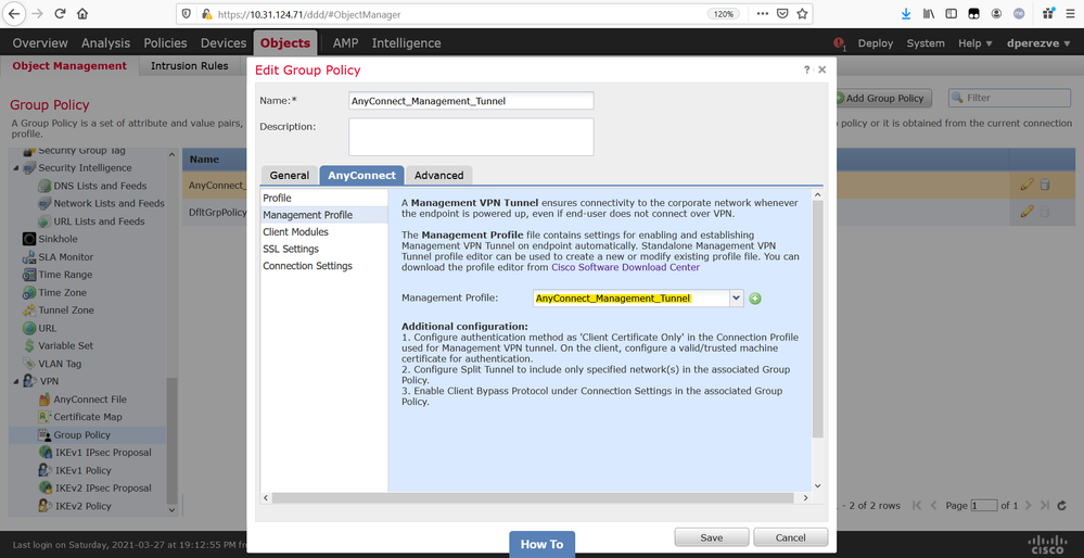 Upload Management Tunnel