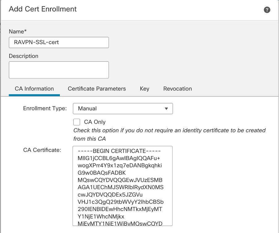 FMC - CA Certificate