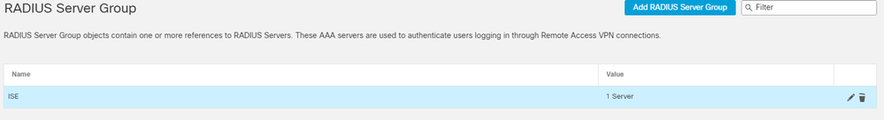 FMC - RADIUS Server Group