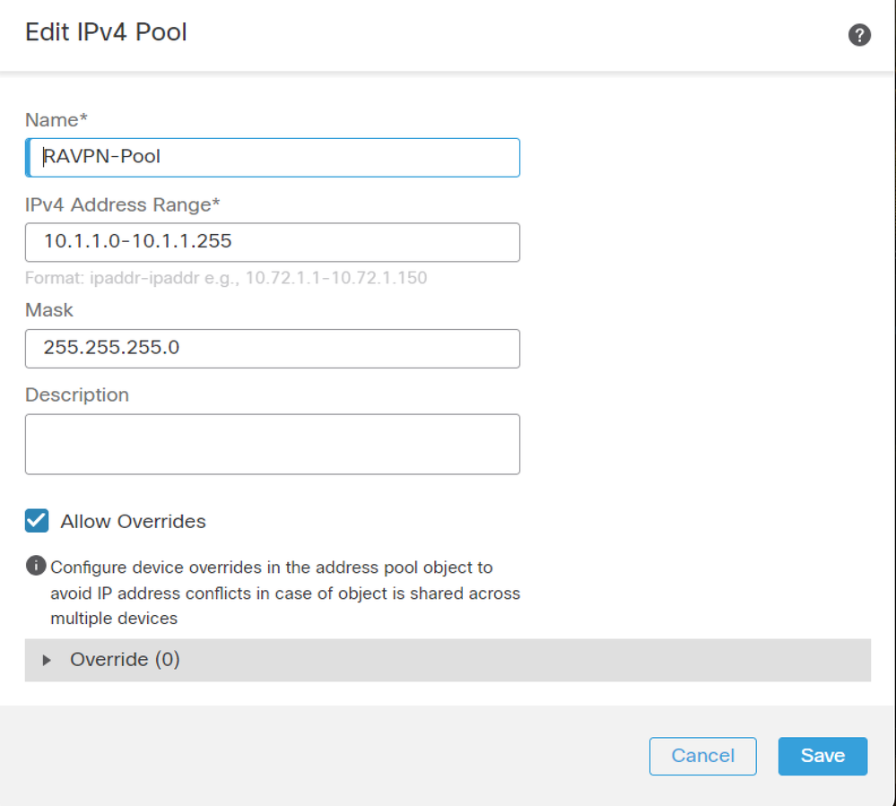 FMC - Address Pool