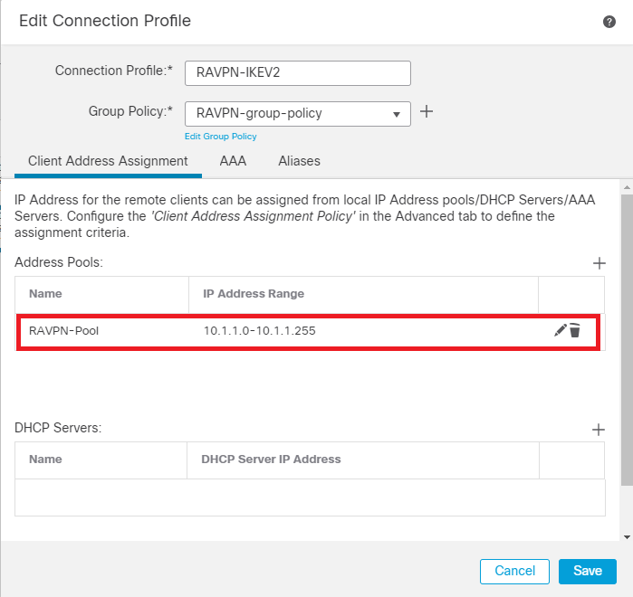 FMC - Client Address Assignment