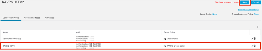 FMC - Connection Profile RAVPN-IKEV2