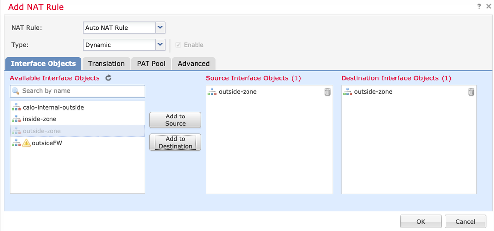 Hairpin NAT-configuratie: interfacekeuze